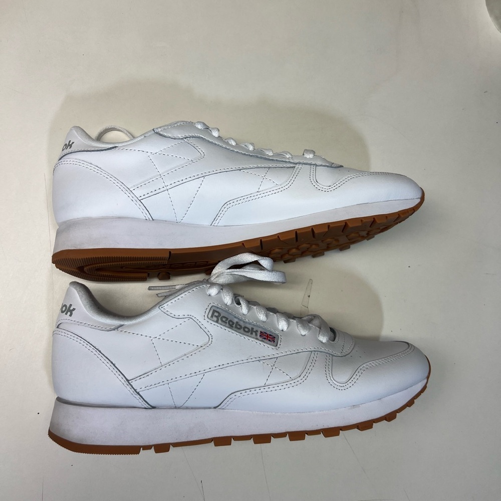 Reebok Men's White and Brown Sneakers